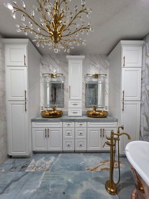 Wallpaper installation in a welcoming interior